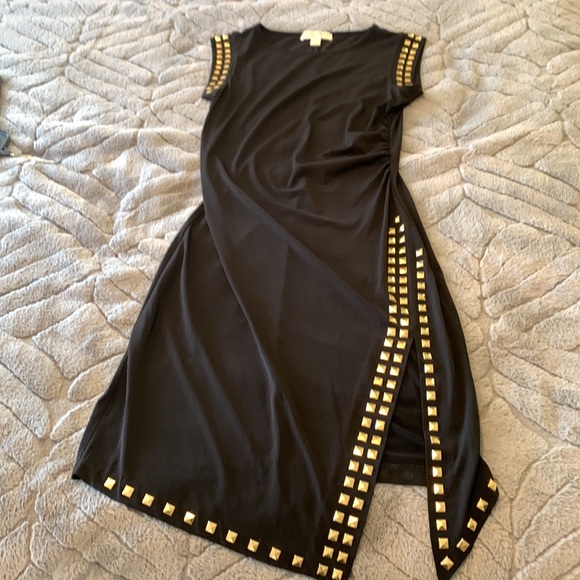 Michael Kors asymmetrical black and gold dress - Picture 6 of 8